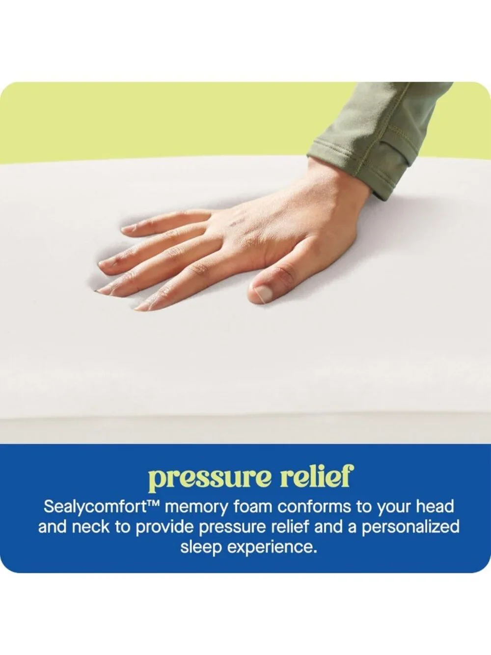 Queen Size Memory Foam Cooling Pillows with Washable Covers - 2 Pack, Soft